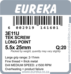 3E11 - Tek Screw Long Point -3E11_label_T